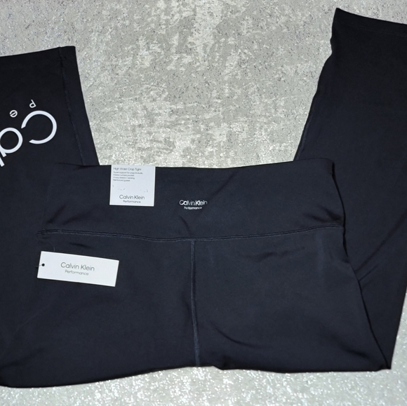 NWT Calvin Klein Women's Performance Black Large Exercise Pants - Picture 6 of 14